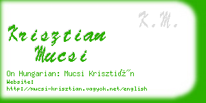 krisztian mucsi business card